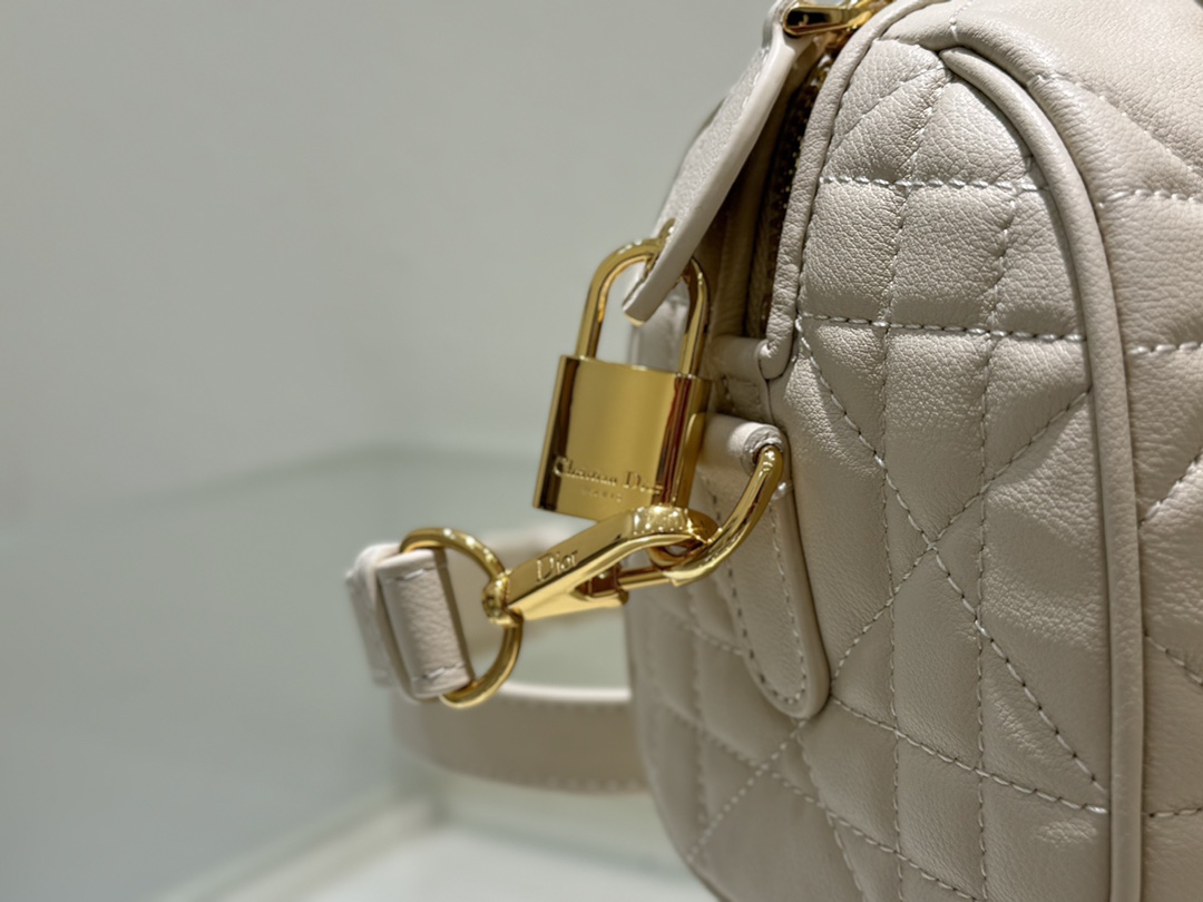 Dior Groove 20 Bag White Macrocannage Calfskin